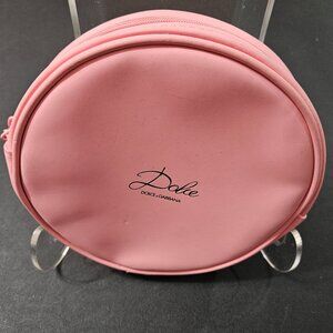 Dolce and Gabbana Pink Round Makeup Bag